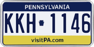 PA license plate KKH1146