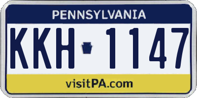 PA license plate KKH1147