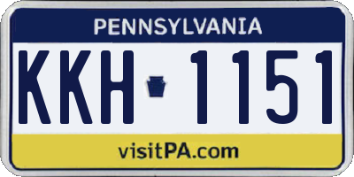 PA license plate KKH1151