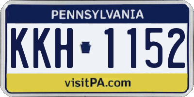 PA license plate KKH1152