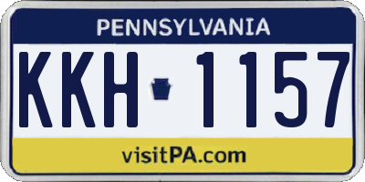 PA license plate KKH1157