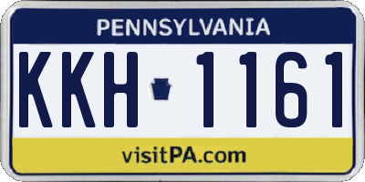 PA license plate KKH1161