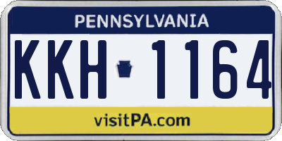 PA license plate KKH1164