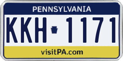 PA license plate KKH1171