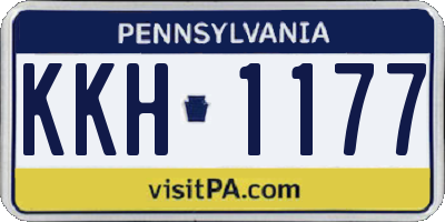 PA license plate KKH1177