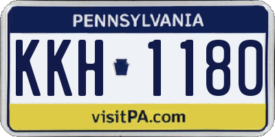 PA license plate KKH1180