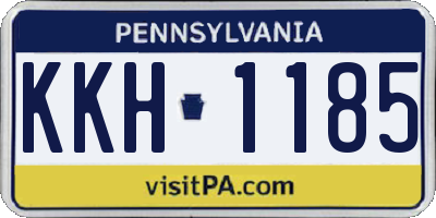 PA license plate KKH1185