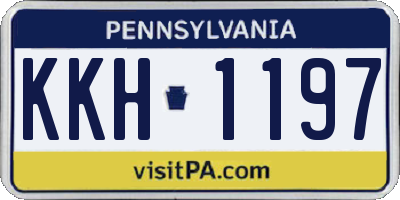 PA license plate KKH1197