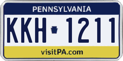 PA license plate KKH1211
