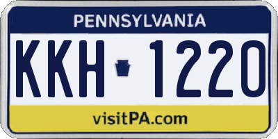 PA license plate KKH1220