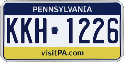 PA license plate KKH1226