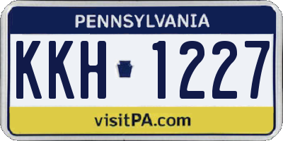 PA license plate KKH1227