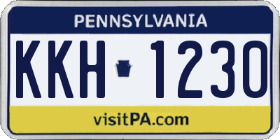 PA license plate KKH1230