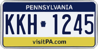 PA license plate KKH1245