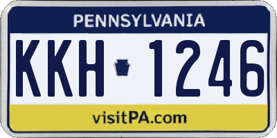 PA license plate KKH1246