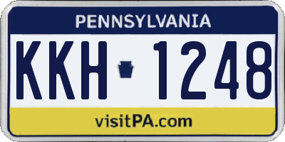 PA license plate KKH1248