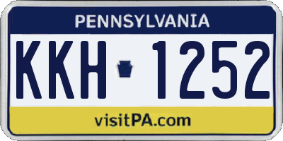 PA license plate KKH1252