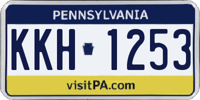 PA license plate KKH1253