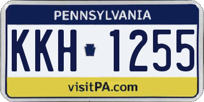 PA license plate KKH1255