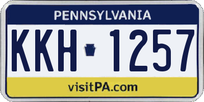 PA license plate KKH1257