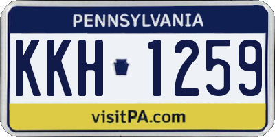 PA license plate KKH1259