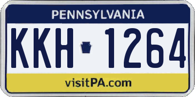 PA license plate KKH1264