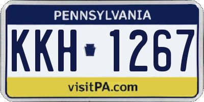 PA license plate KKH1267