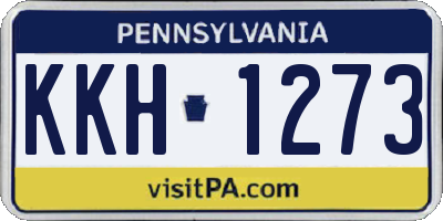 PA license plate KKH1273