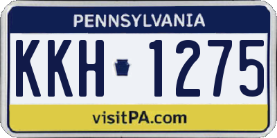 PA license plate KKH1275