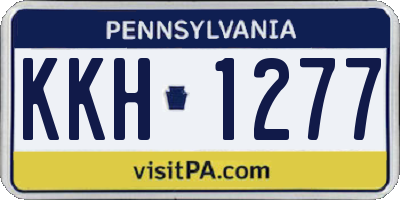 PA license plate KKH1277