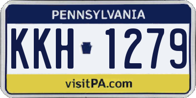 PA license plate KKH1279