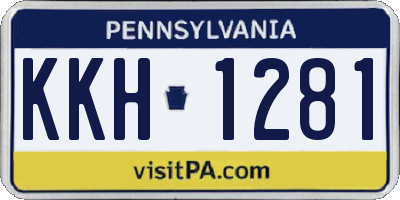 PA license plate KKH1281