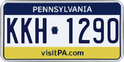 PA license plate KKH1290