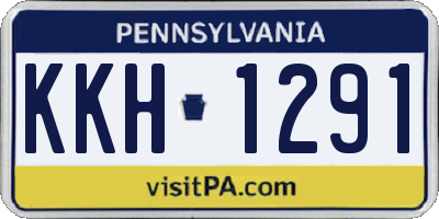 PA license plate KKH1291