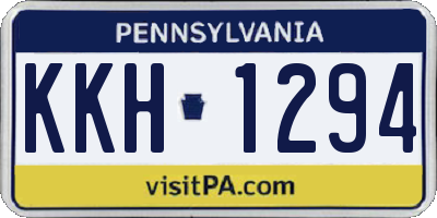 PA license plate KKH1294