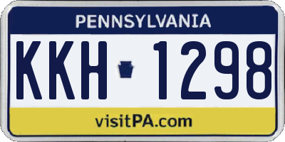 PA license plate KKH1298