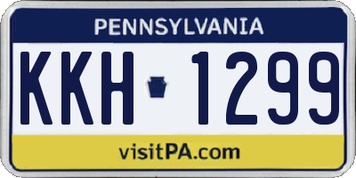 PA license plate KKH1299