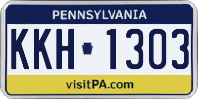 PA license plate KKH1303