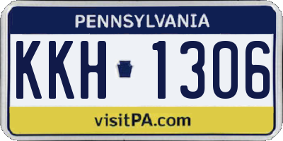 PA license plate KKH1306