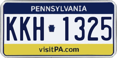 PA license plate KKH1325