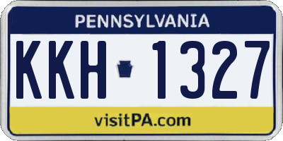 PA license plate KKH1327