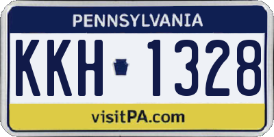 PA license plate KKH1328