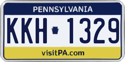PA license plate KKH1329