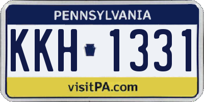 PA license plate KKH1331