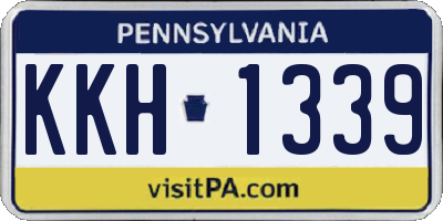 PA license plate KKH1339