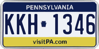 PA license plate KKH1346