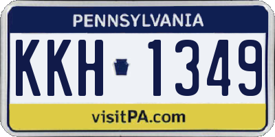 PA license plate KKH1349