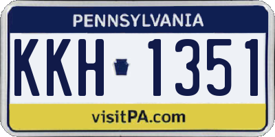 PA license plate KKH1351