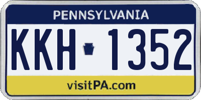 PA license plate KKH1352