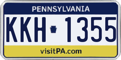 PA license plate KKH1355